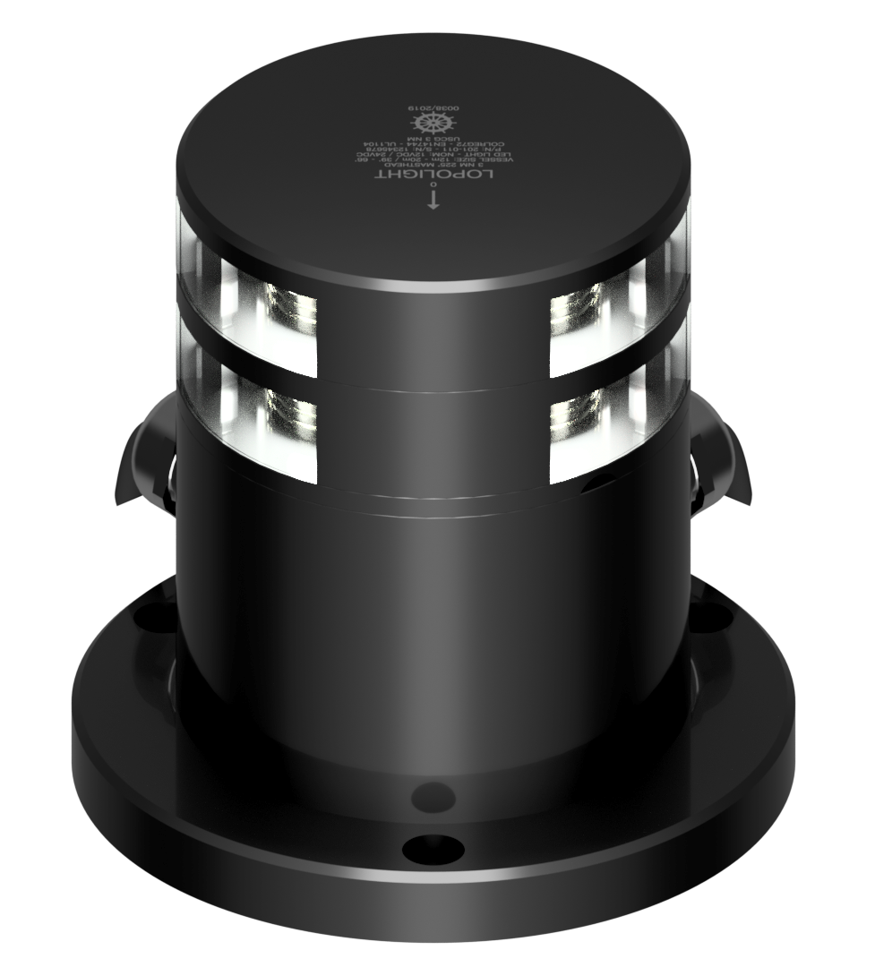 3nm 225° White, Masthead, Double, black anodized 3nm 225° White, Masthead, Double, black anodized